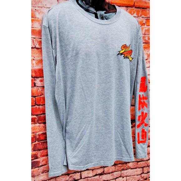 Original Printed Street Fighter Gray Long Sleeve New Generation T Japanese Print - Picture 4 of 9